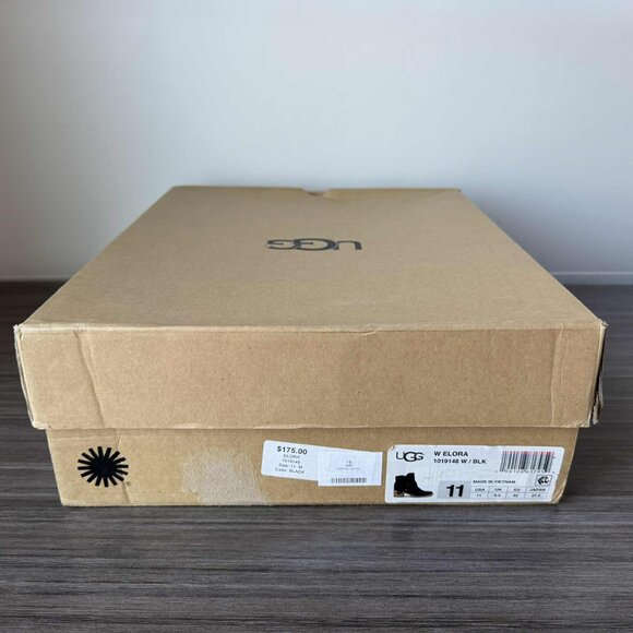 UGG Women's Elora Zip Up Ankle Boots Bootie Size 11 $175 in Black Suede - Picture 11 of 11